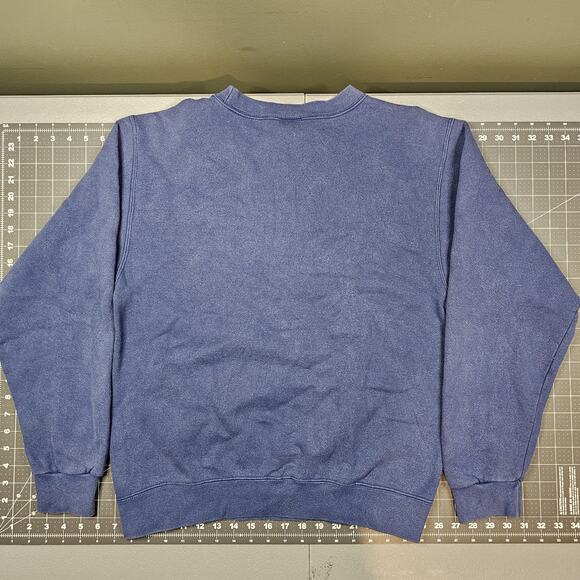 Vintage Pro Spirit Sweatshirt Medium Blue Cotton Crew Neck Blank 90s Minimalist - Picture 5 of 9